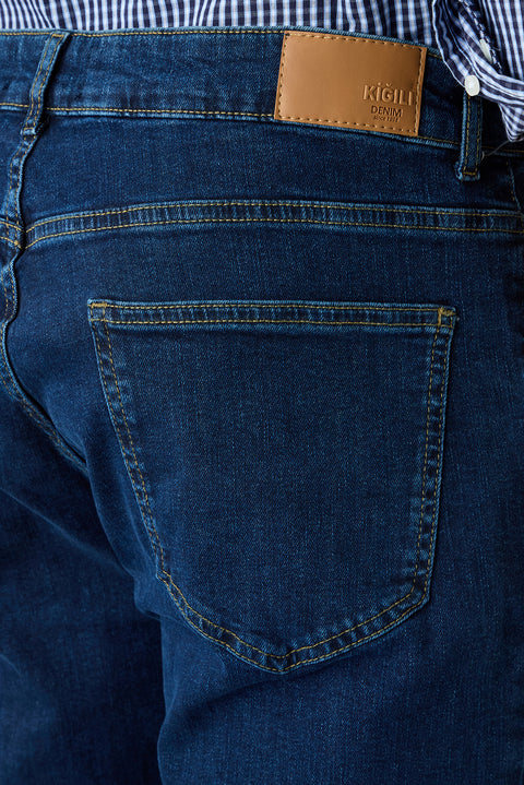 İndigo Slim Fit Dar Kesim Pamuklu 5 Cep Denim Pantolon