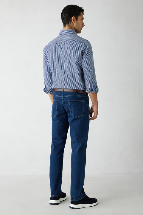 İndigo Slim Fit Dar Kesim Pamuklu 5 Cep Denim Pantolon