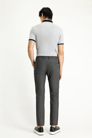 Koyu Füme Regular Fit Standart Kesim Beli Lastikli Bağcıklı Klasik Pantolon