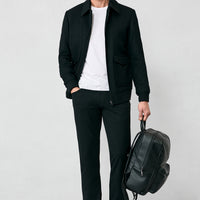 Black Regular Fit Standard Cut Canvas / Chino Trousers