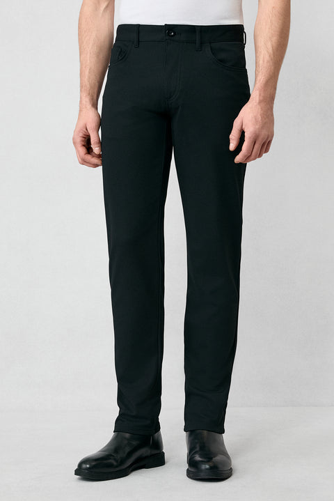 Black Regular Fit Standard Cut Canvas / Chino Trousers