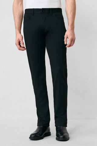  Siyah Slim Fit Dar Kesim Kanvas / Chino Pantolon