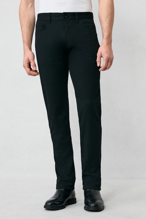 Black Slim Fit Canvas / Chino Trousers