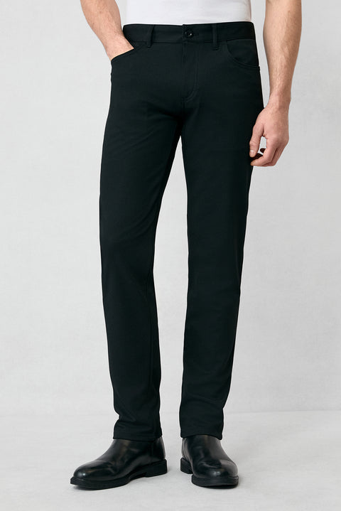Black Relaxed Fit Canvas / Chino Trousers