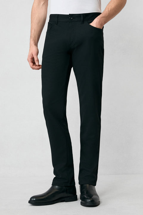 Black Slim Fit Canvas / Chino Trousers