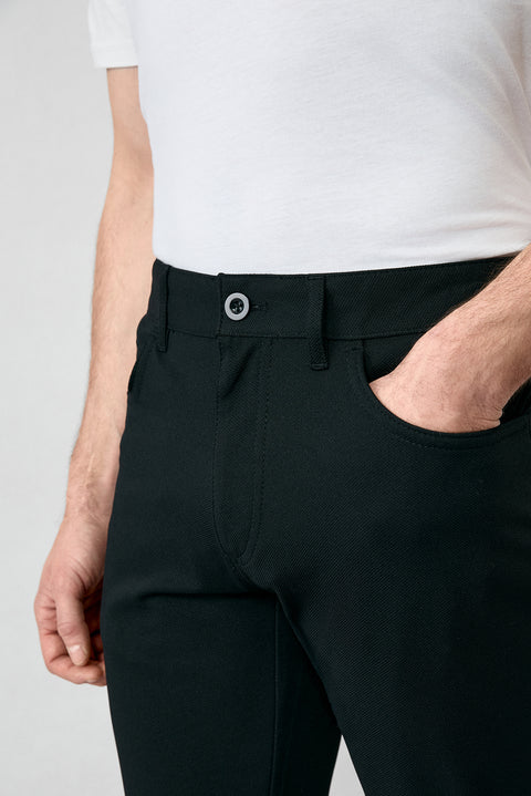 Black Regular Fit Standard Cut Canvas / Chino Trousers