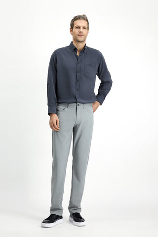  Orta Gri Regular Fit Standart Kesim Kanvas / Chino Pantolon