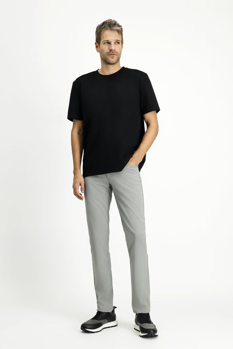 Medium Grey Relaxed Fit Canvas / Chino Trousers