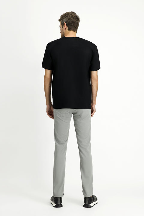 Mid Gray Regular Fit Standard Cut Canvas / Chino Trousers