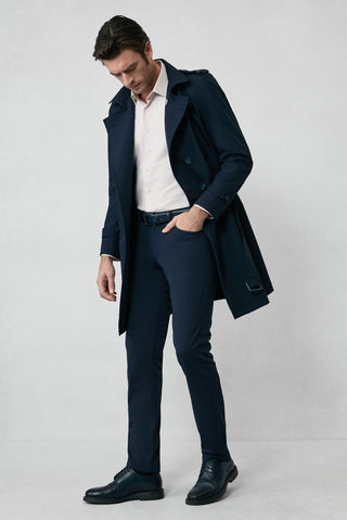  Koyu Lacivert Relaxed Fit Rahat Kesim Kanvas / Chino Pantolon