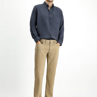 Light Beige Relaxed Fit Canvas / Chino Trousers