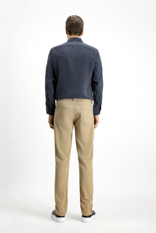  Açık Bej Regular Fit Standart Kesim Kanvas / Chino Pantolon