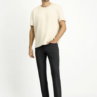 Dark Anthracite Relaxed Fit Canvas / Chino Trousers