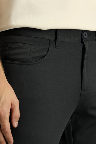  Koyu Antrasit Slim Fit Dar Kesim Kanvas / Chino Pantolon