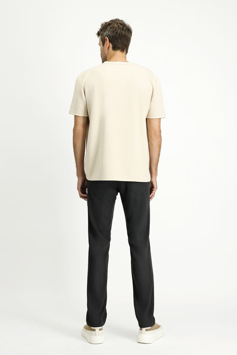 Dark Anthracite Regular Fit Standard Cut Canvas / Chino Trousers