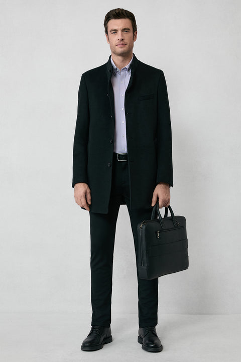 Black Super Slim Fit Extra Narrow Cut 4-Season Flexible Chino Sport Trousers