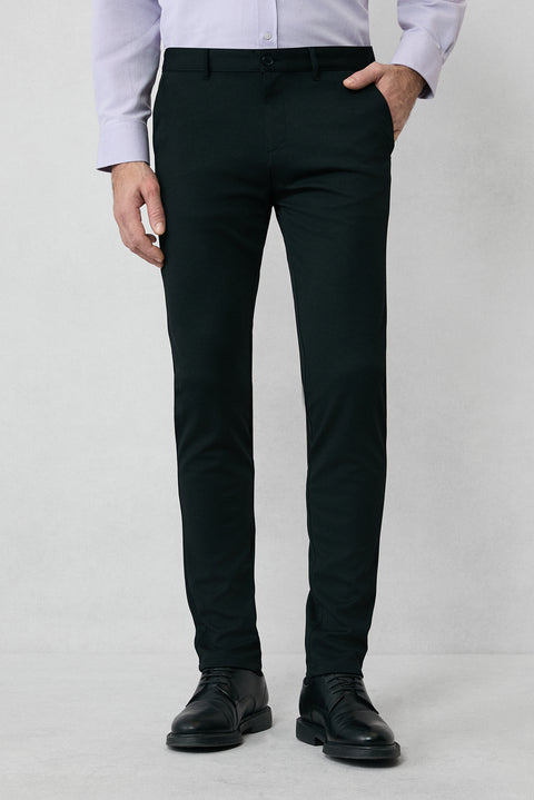 Siyah Slim Fit Dar Kesim 4 Mevsim Esnek Chino Spor Pantolon