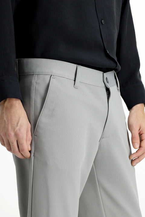 Medium Grey Relaxed Fit 4 Seasons Flexible Chino Sports Trousers