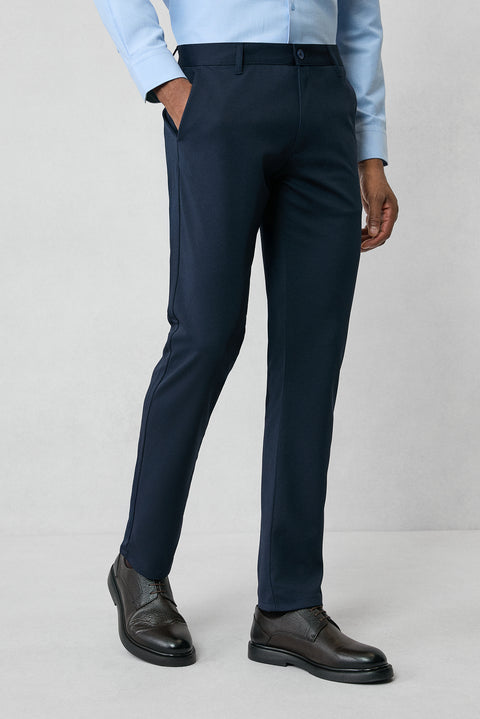 Dark Navy Relaxed Fit Four Seasons Stretchy Chino Sport Pants