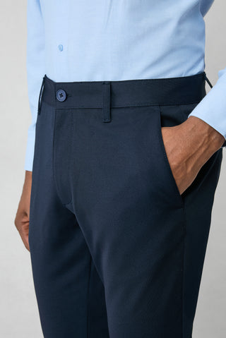  Koyu Lacivert Relaxed Fit Rahat Kesim 4 Mevsim Esnek Chino Spor Pantolon