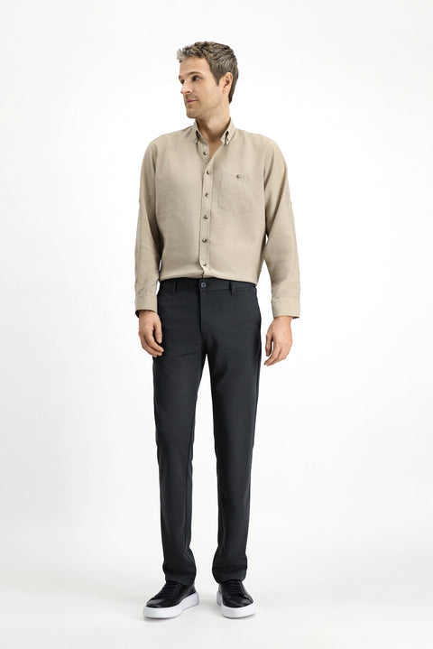 Dark Anthracite Regular Fit Standard Cut Four Seasons Flexible Chino Sports Trousers
