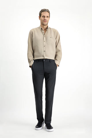  Koyu Antrasit Slim Fit Dar Kesim 4 Mevsim Esnek Chino Spor Pantolon