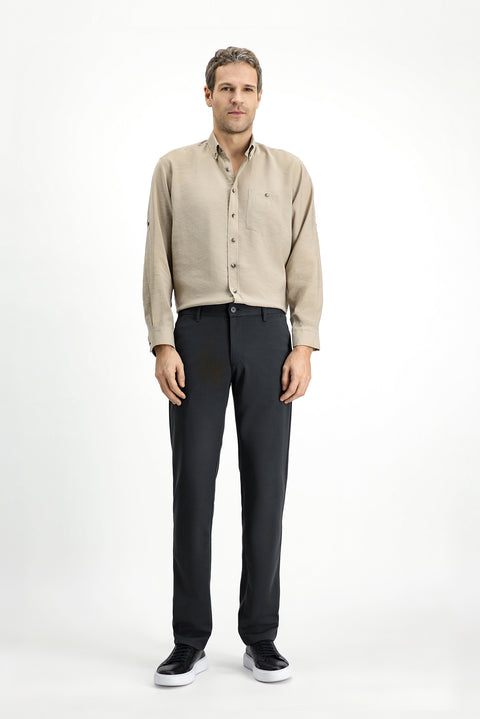 Dark Anthracite Slim Fit Narrow Cut 4 Season Flexible Chino Sport Trousers