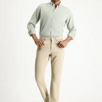 Camel Regular Fit Standard Cut Denim Cotton Trousers