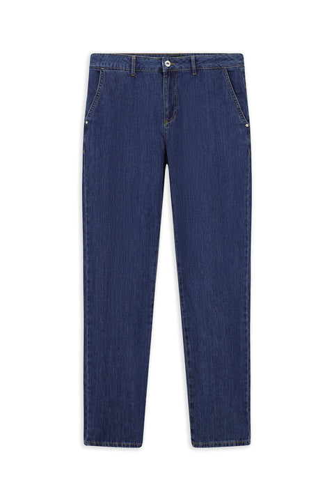 Açık Mavi Relaxed Fit Rahat Kesim Pamuk Denim Pantolon