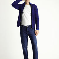 Koyu Lacivert Super Slim Fit Eksra Dar Kesim Likralı Denim Pantolon