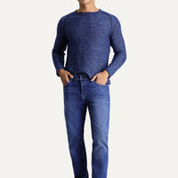 Medium Navy Super Slim Fit Extra Narrow Cut Lycra Denim Trousers