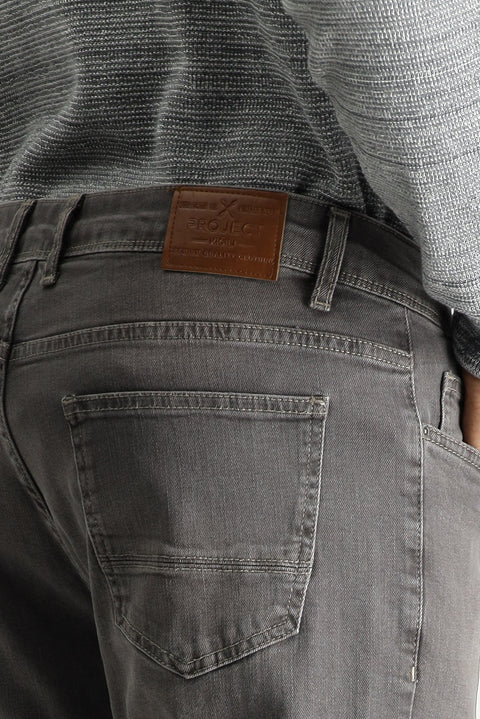 Mid Grey Super Slim Fit Extra Narrow Cut Lycra Denim Trousers
