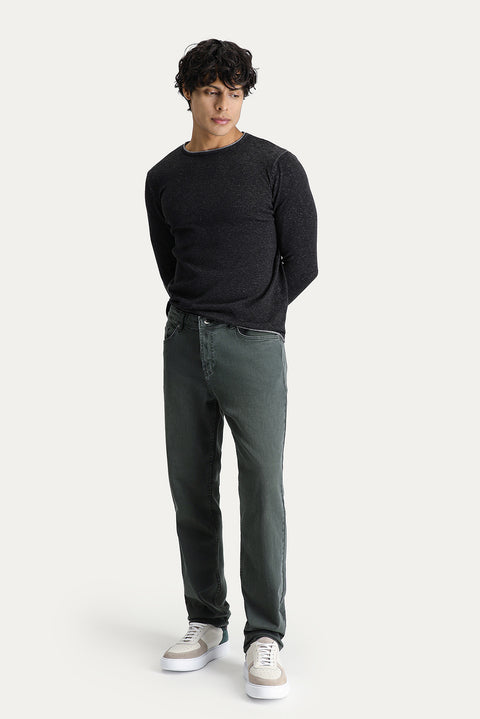Khaki Super Slim Fit Extra Narrow Cut Stretch Denim Pants