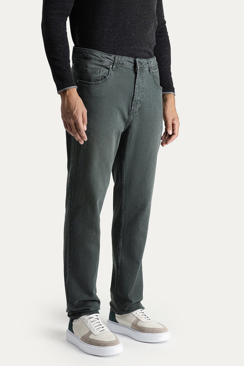 Khaki Super Slim Fit Extra Narrow Cut Stretch Denim Pants