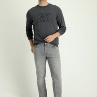 Light Grey Super Slim Fit Extra Narrow Cut Stretchy Denim Pants