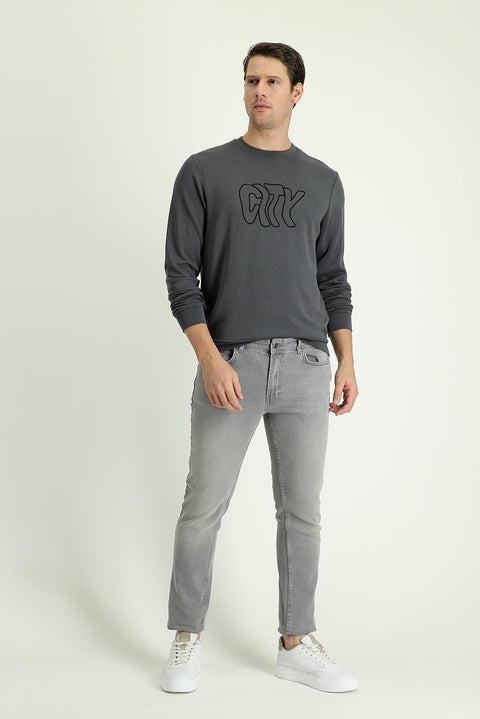 Light Grey Super Slim Fit Extra Narrow Cut Stretchy Denim Pants