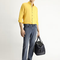 Medium Navy Super Slim Fit Extra Narrow Cut Lycra Denim Trousers