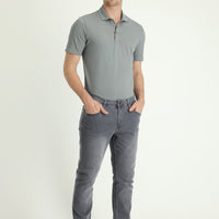 Light Grey Super Slim Fit Extra Narrow Cut Stretchy Denim Pants