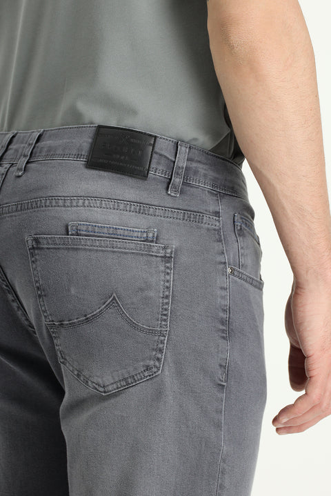 Light Grey Super Slim Fit Extra Narrow Cut Stretchy Denim Pants