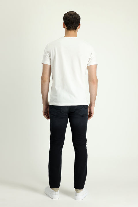 Black Super Slim Fit Extra Narrow Cut Lycra Denim Trousers