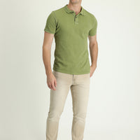 Medium Beige Super Slim Fit Extra Narrow Cut Lycra Denim Pants