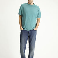 Indigo Regular Fit Standard Cut Lycra Denim Pants