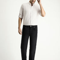 Black Super Slim Fit Extra Narrow Cut Lycra Denim Trousers