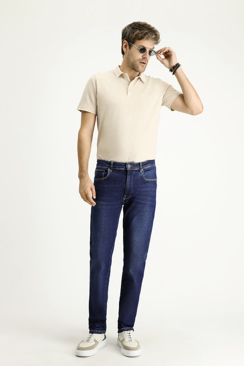 Indigo Super Slim Fit Extra Narrow Cut Stretch Denim Pants