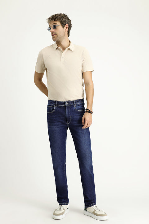 Indigo Super Slim Fit Extra Narrow Cut Stretch Denim Pants