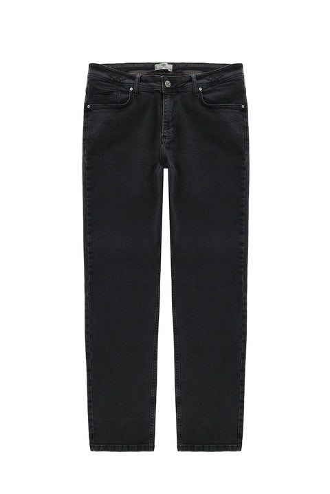 Medium Anthracite Regular Fit Standard Cut Stretch Denim Jeans