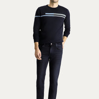 Dark Navy Slim Fit Stretch Denim Pants