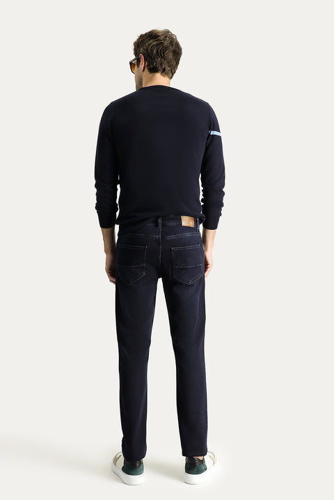 Dark Navy Slim Fit Stretch Denim Pants