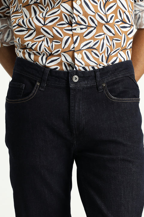 Dark Navy Super Slim Fit Extra Narrow Cut Lycra Denim Jeans