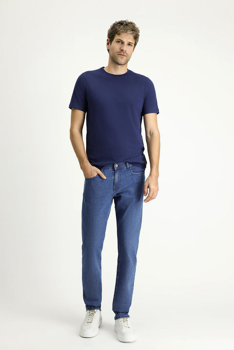 Light Blue Slim Fit Stretch Denim Jeans
